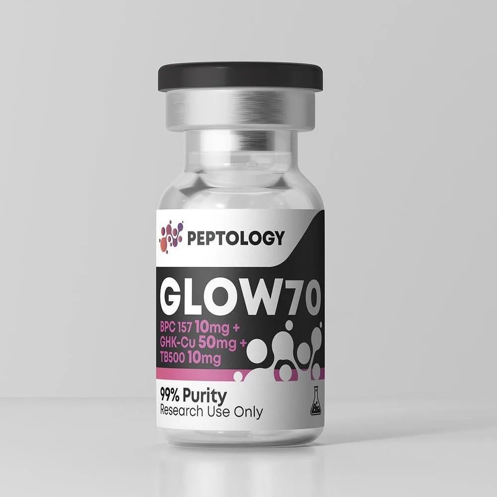 GLOW70 – Blend van BPC-157 10 mg, GHK-Cu 50 mg en TB500 10 mg