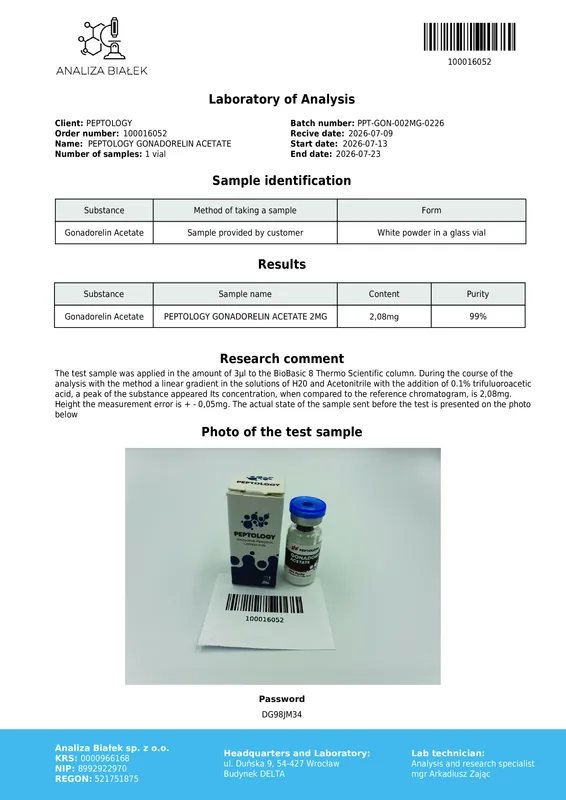 Gonadorelin Acetate 2 mg – GnRH-agonist voor laboratoriumonderzoek – afbeelding 2